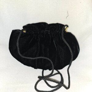 Magid Vintage Black Velvet Pouch Satchel Crossbody Handmade Bag
